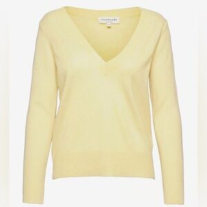 Rosemunde (S) Copenhagen Wool / Cashmere Sweater V-neck Light Yellow Cozy - Sm